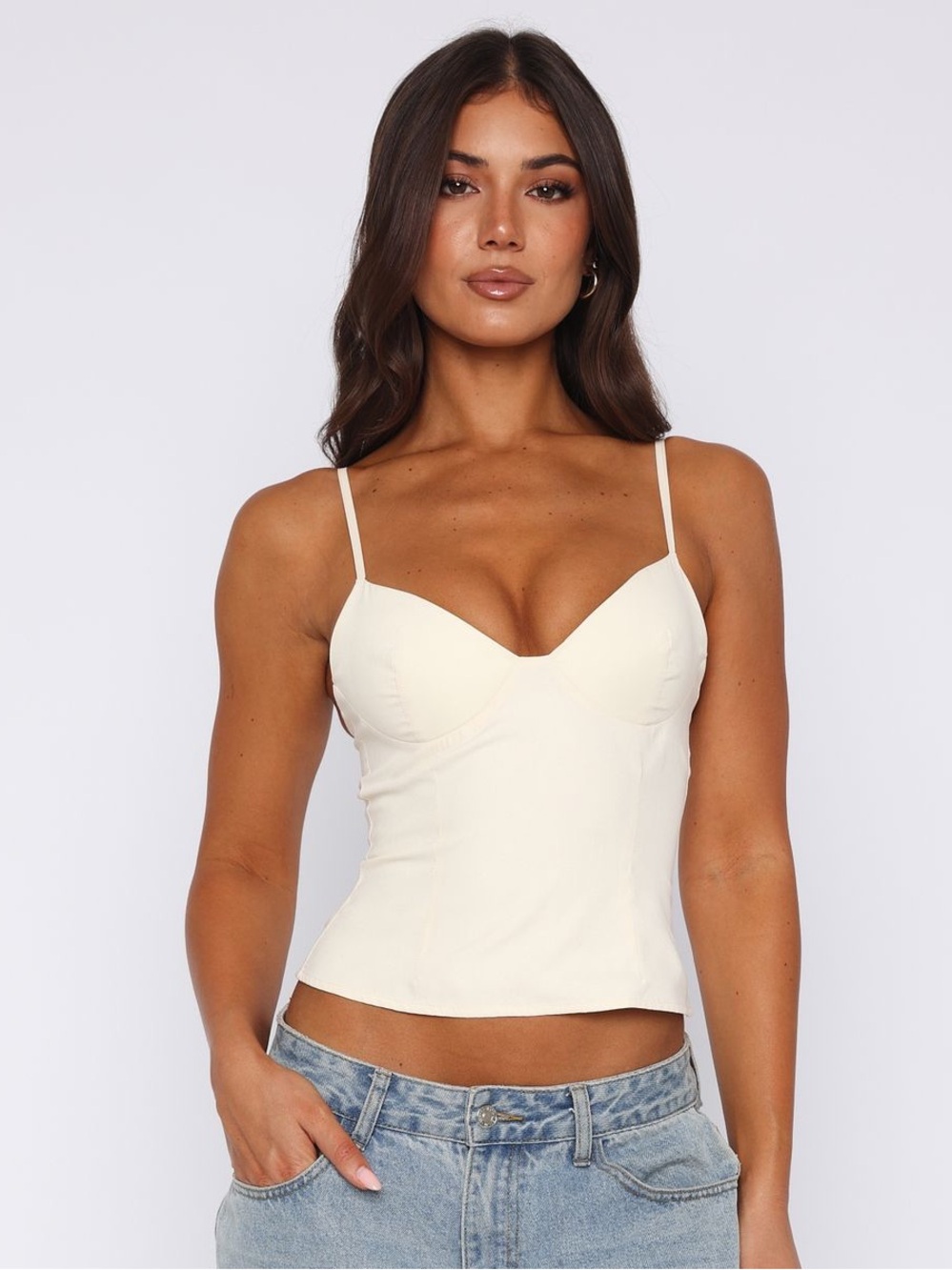 White Fox Have A Nice Day Top in Off White - S